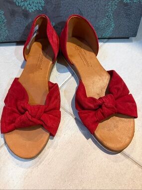 Red Bow Sandals for Women